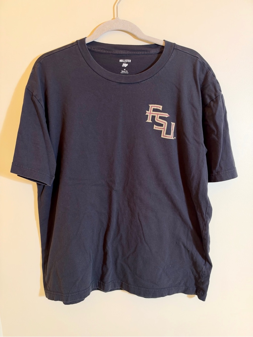 Hollister FSU Seminoles Boxy Graphic Cotton Tee Men's T-shirt size Medium